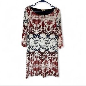 Halo Elegant Multicolor Patterned Dress